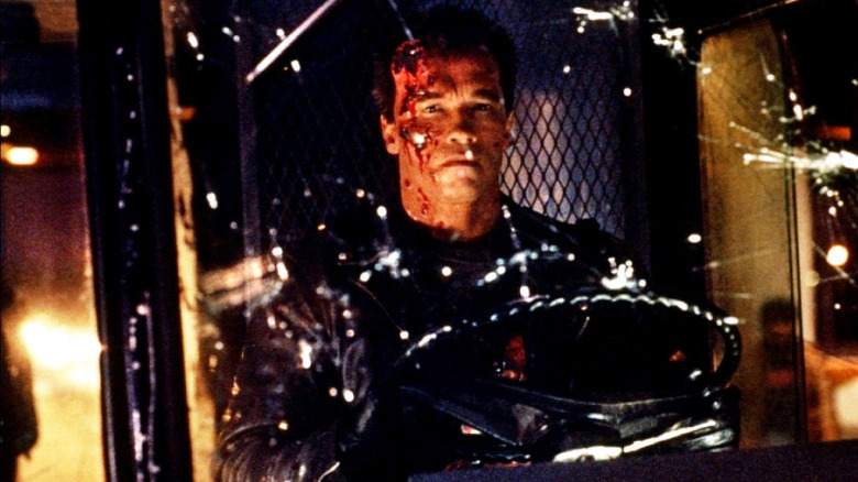 The T-800 driving a truck in Terminator 2: Judgment Day