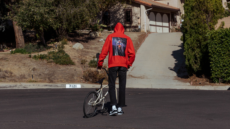 Red hoodie with E.T. artwork