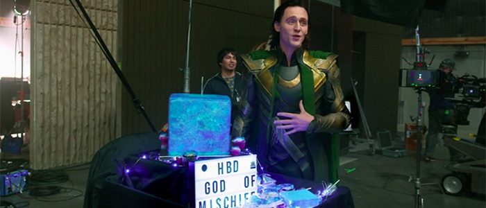 Tom Hiddleston's Birthday on Loki Set