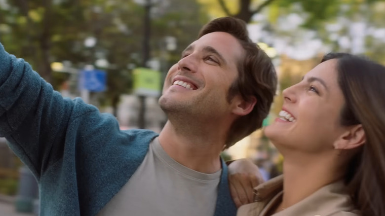 Diego Boneta and Monica Barbaro in At Midnight