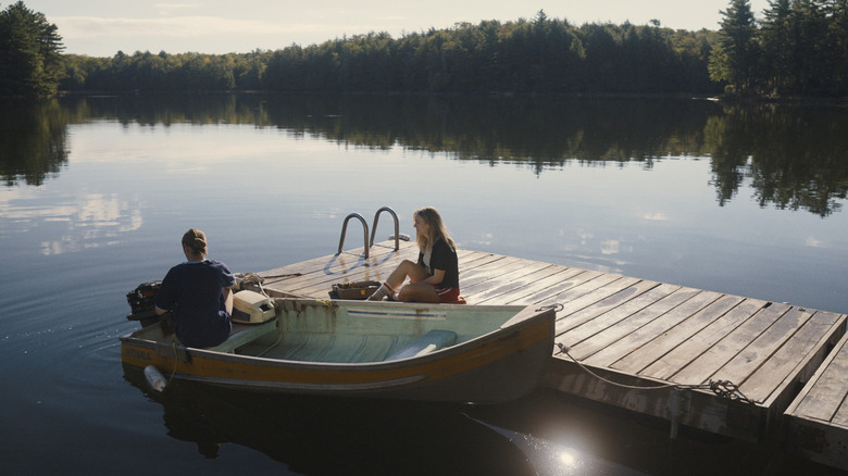 Elliott out by her boat in My Old Ass