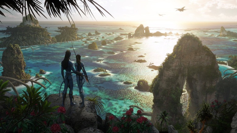 A promotional image of the Na'vi in Avatar: The Way of Water