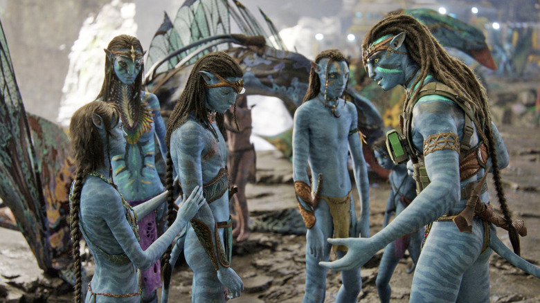 Jake Sully and his family in Avatar: The Way of Water