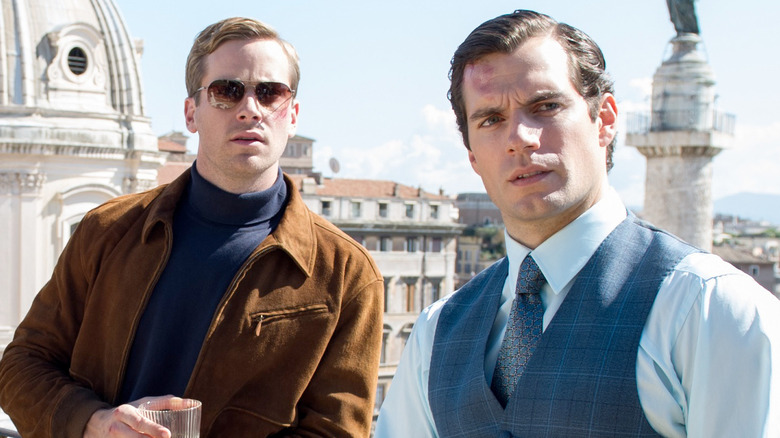 Armie Hammer and Henry Cavill on balcony