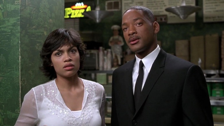 Rosaria Dawson and Will Smith in Men in Black III