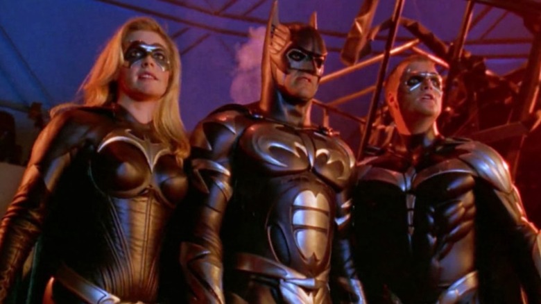 Batman, Robin, and Batgirl promo image. 