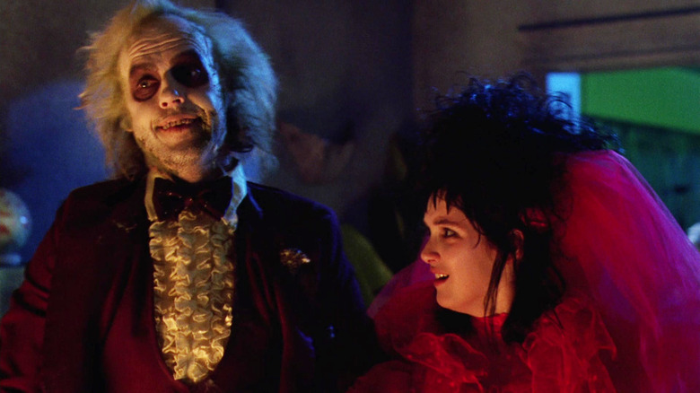 Michael Keaton and Winona Ryder in Beetlejuice 2