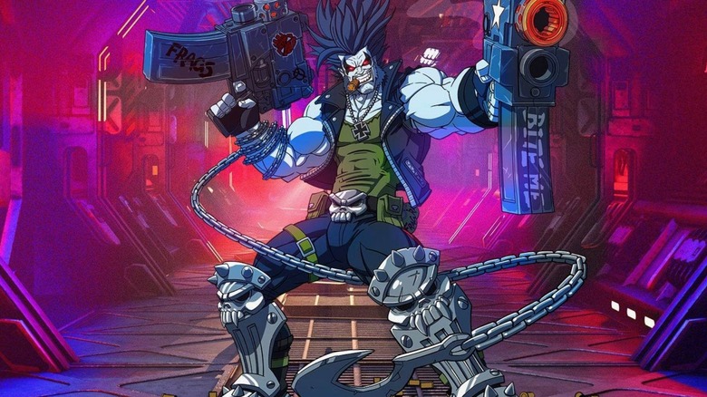 Lobo aiming his guns