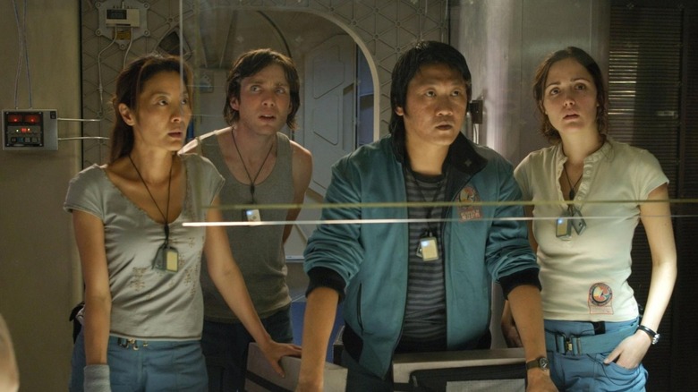 Michelle Yeoh, Cillian Murphy, Benedict Wong, and Rose Byrne in "Sunshine."