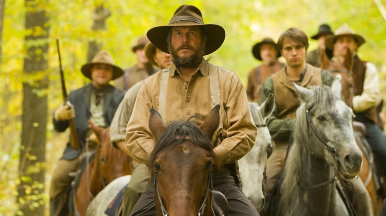 Bill Paxton as Randolph McCoy, a horseman in Hatfields & McCoys