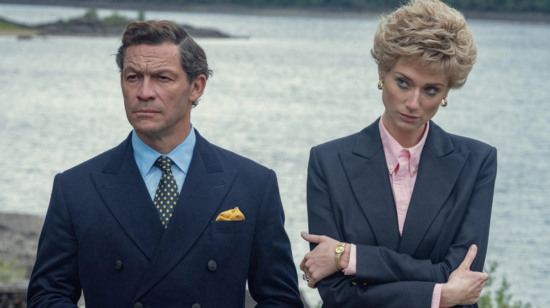 Elizabeth Debicki and Dominic West in The Crown season 5