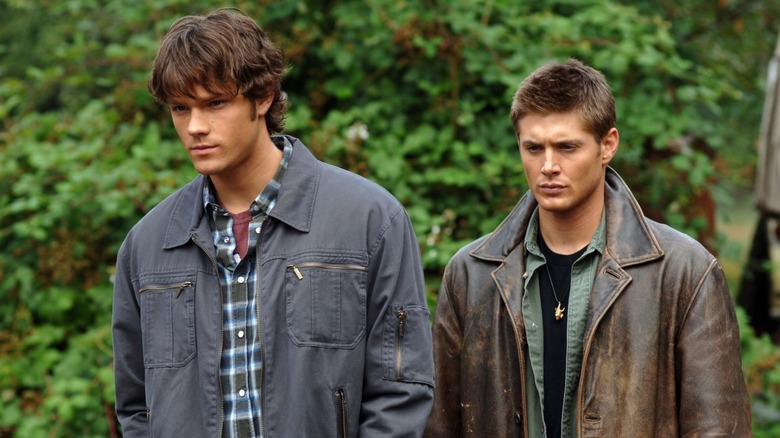 Sam and Dean look serious in Supernatural