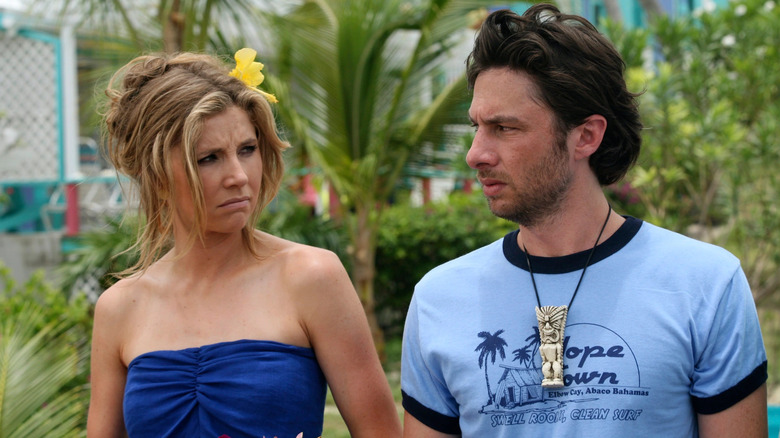 Sarah Chalke and Zach Braff in Scrubs