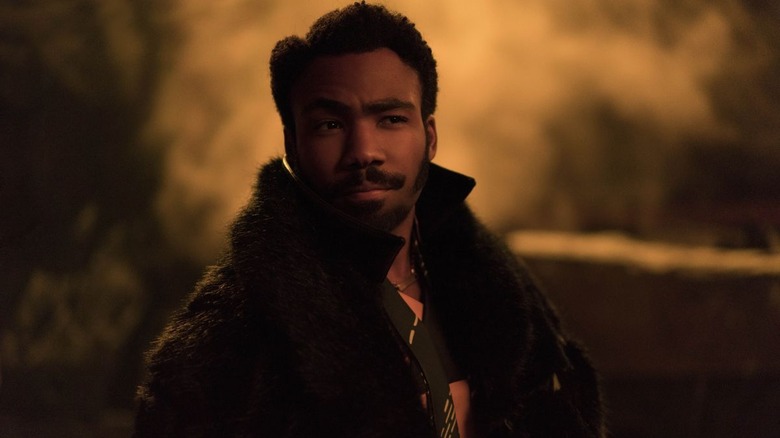 Donald Glover in fur coat Solo: A Star Wars Story