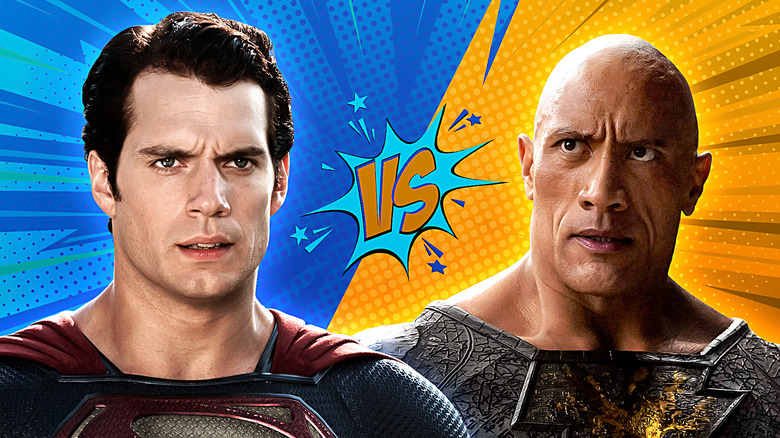 Henry Cavill Superman vs Dwayne Johnson Black Adam