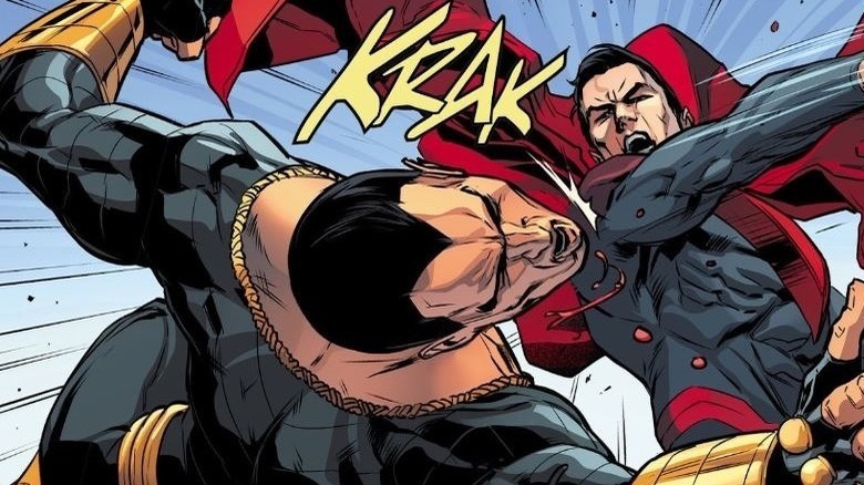 Injustice Superman punches Black Adam