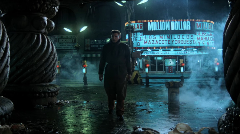 Rick Deckard walking in Blade Runner