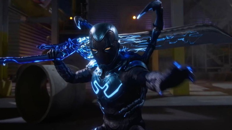 Blue Beetle movie big sword 