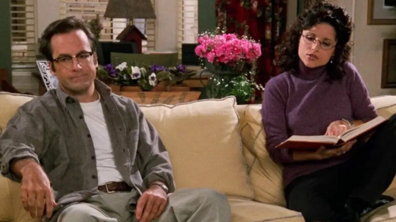 Bob Odenkirk Julia Louis-Dreyfus sitting on couch Seinfeld