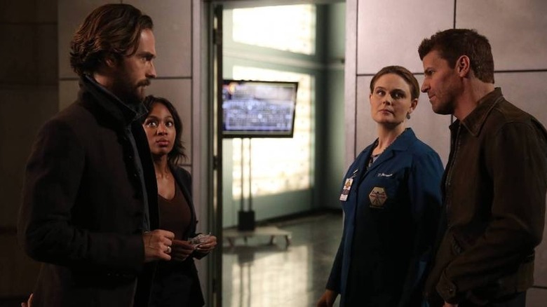 Ichabod Crane and Abbie Mills meet Seeley Booth and Bones Brennan in Bones