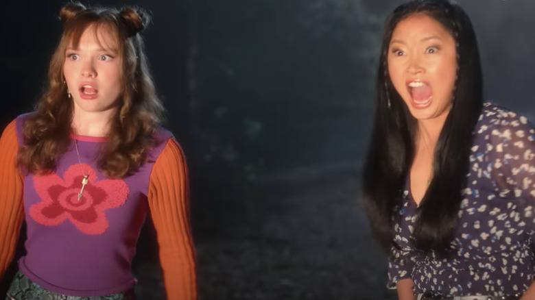 Gia (Zoe Margaret Colletti) and Erica (Lana Condor) face an untimely demise in "Boo, Bitch"