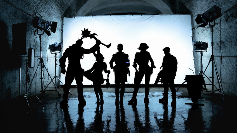 Borderlands movie character silhouettes