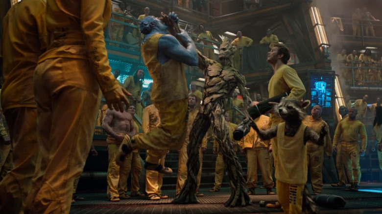 Groot grabs an enemy in Guardians of the Galaxy.