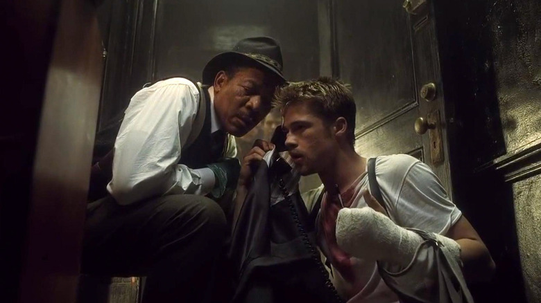 Morgan Freeman and Brad Pitt in Se7en