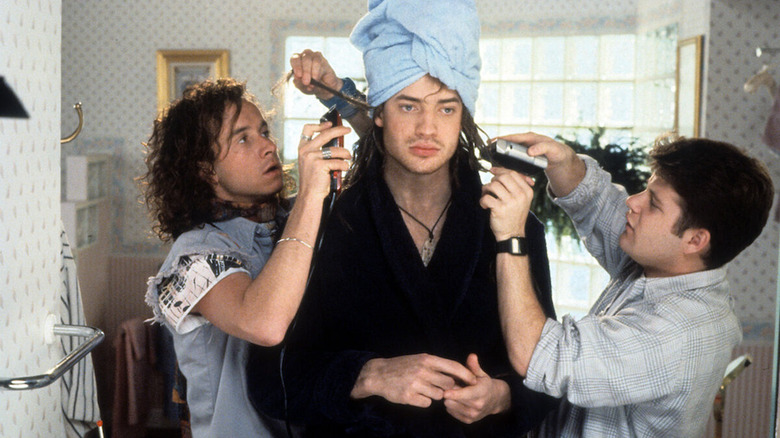 Brendan Fraser, Pauly Shore, and Sean Astin in Encino Man