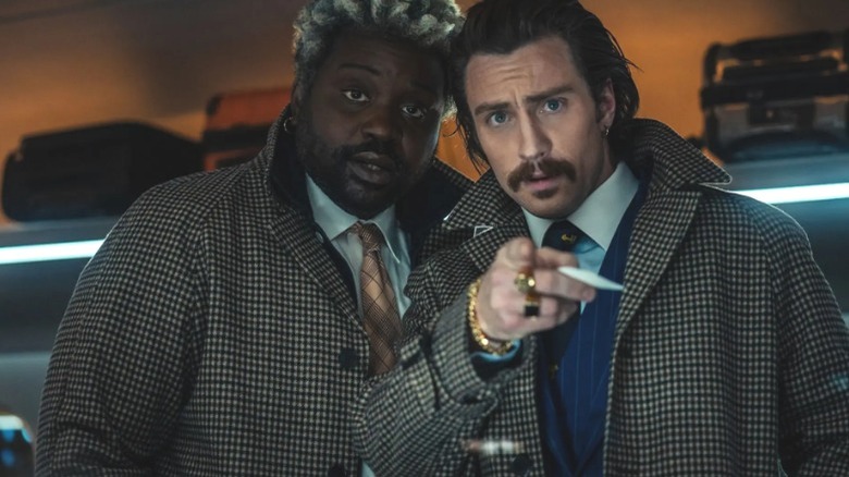 Brian Tyree Henry and Aaron Taylor-Johnson in Bullet Train