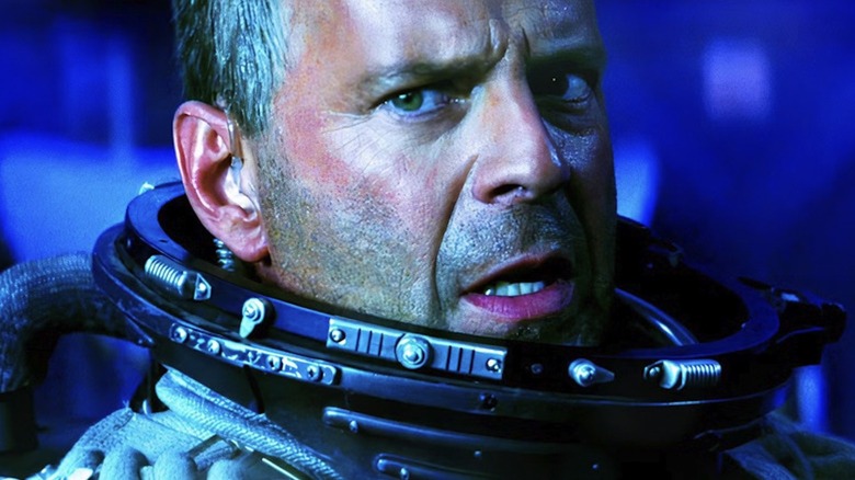 Bruce Willis dons a spacesuit as Harry Stamper in Armageddon