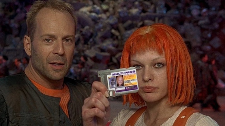 Bruce Willis and Milla Jovovich in The Fifth Element