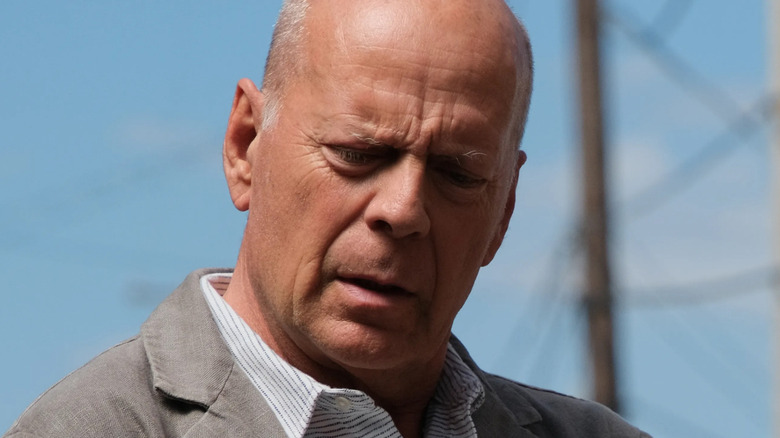 Bruce Willis in close-up in Assassin (2023)