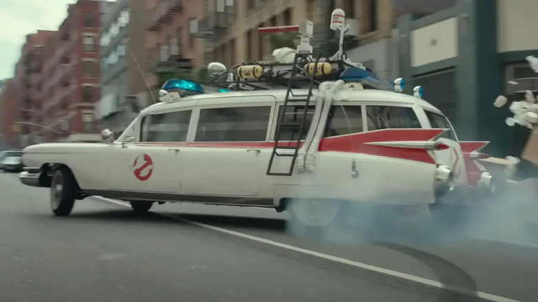 The Ecto-1 in Ghostbusters Frozen Empire