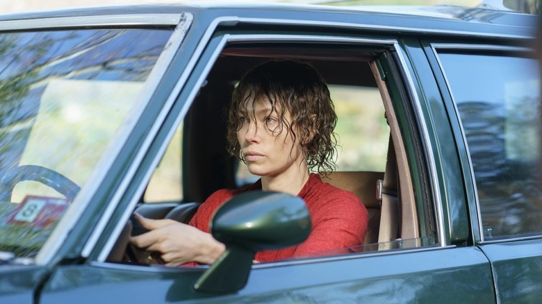 Hulu Candy Jessica Biel in a car