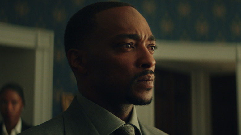 Anthony Mackie's Sam Wilson wearing a suit in Captain America: Brave New World