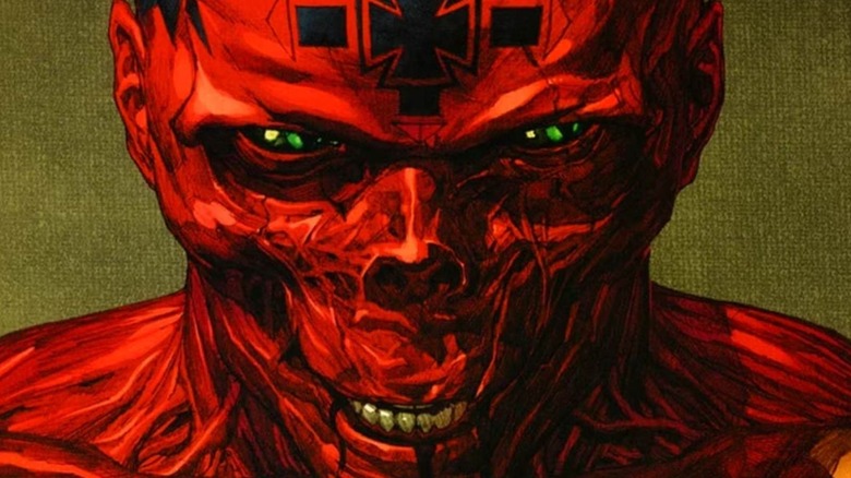 Red Skull grinning in the Ultimate universe