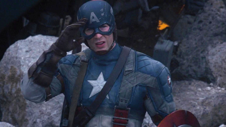 Chris Evans as Captain America in Captain America: First Avenger