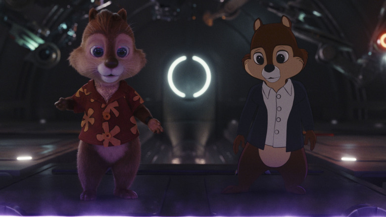 Chip and Dale look for clues in "Chip n' Dale: Rescue Rangers"