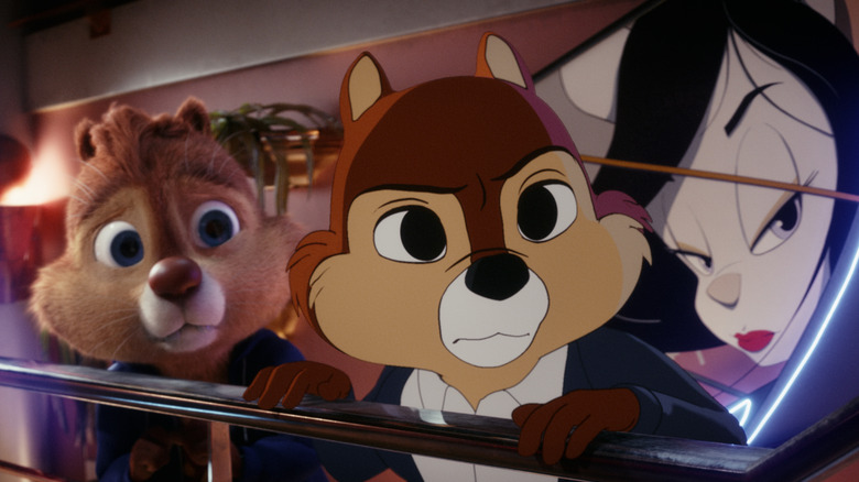 Chip and Dale investigate Monty's apartment in "Chip n' Dale: Rescue Rangers"