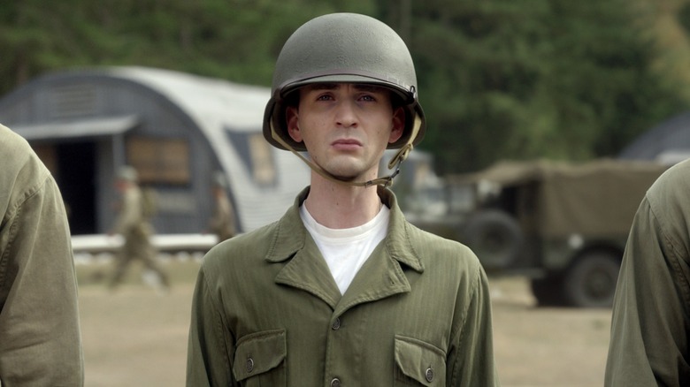 Chris Evans as Skinny Steve Rogers in Captain America: The First Avenger