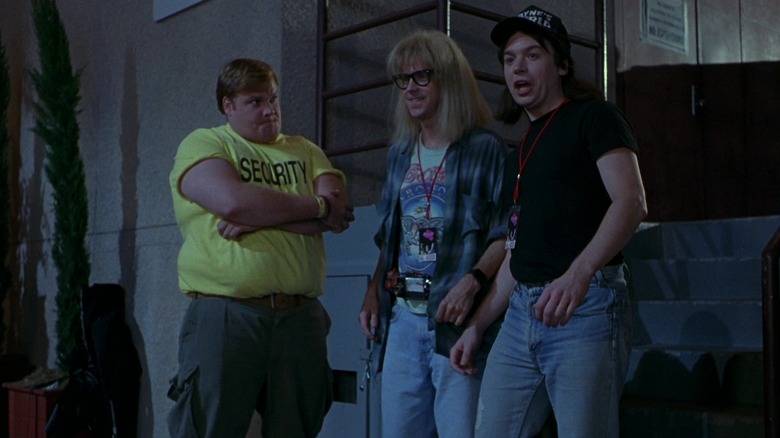 Chris Farley, Dana Carvey, and Mike Myers in Wayne's World