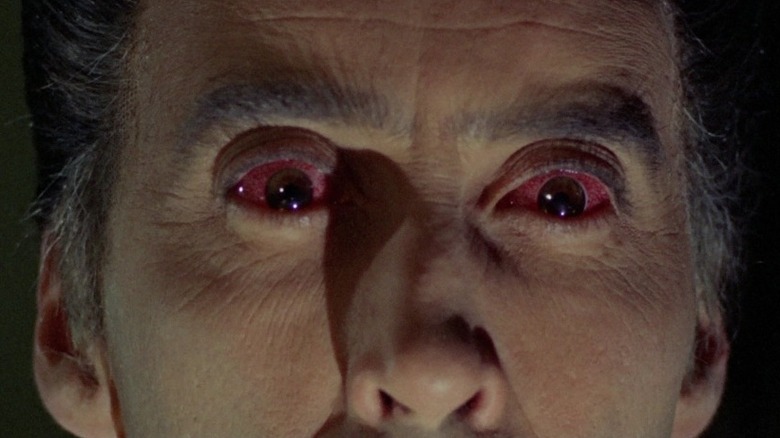 Christopher Lee as Dracula with allergies in Dracula Prince of Darkness