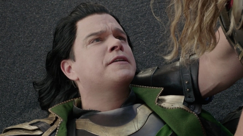 Matt Damon as an actor playing the role of Loki in Thor: Ragnarok