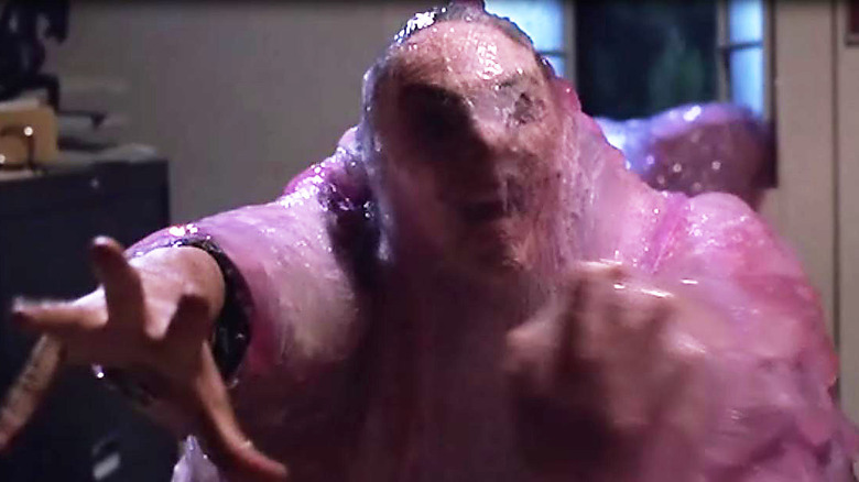 The Blob attacks a person in The Blob (1988)