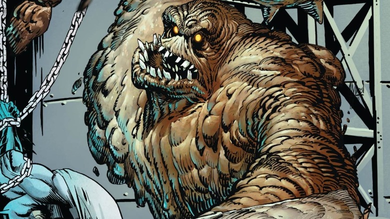 Clayface in a DC comics page