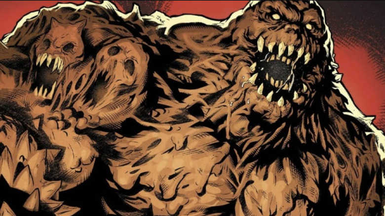 Clayface screaming in a comics illustration