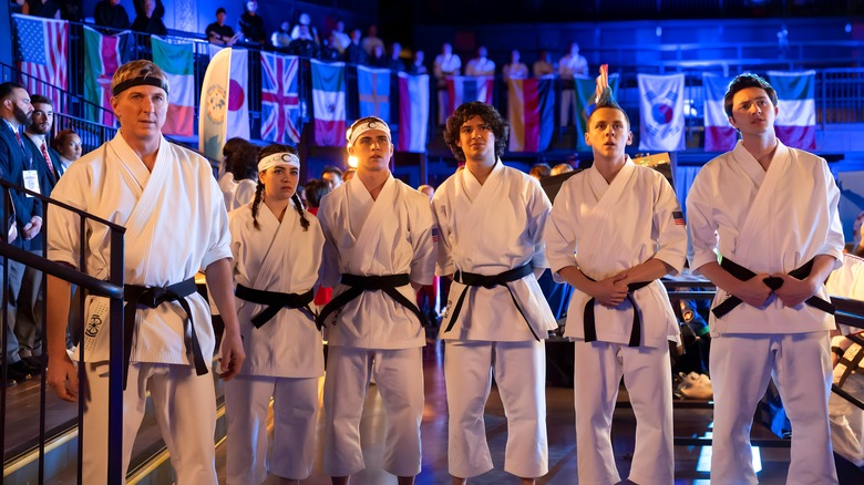 The Miyagi-Do dojo gang attend a karate tournament in Cobra Kai