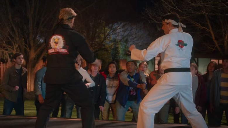 William Zabka and Ralph Macchio in Cobra Kai s4