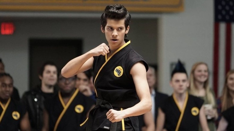 Xolo Maridueña's Miguel Diaz fighting on Cobra Kai